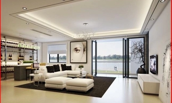 Oturma Odaları İçin Son Moda Asma Tavan Modelleri