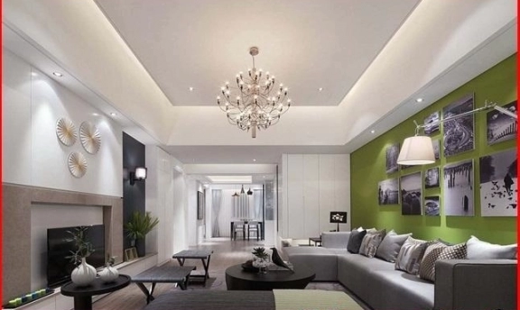 Oturma Odaları İçin Son Moda Asma Tavan Modelleri