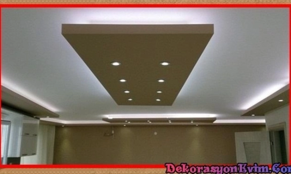 Salonlarınıza Özel Dikdörtgen ve Kare Asma Tavan Tasarımları