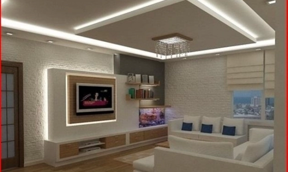 Salonlarınıza Özel Dikdörtgen ve Kare Asma Tavan Tasarımları