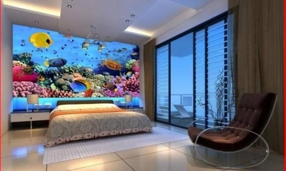 Yatak Odası Dekorasyonları İçin Manzaralı Duvar Kağıtları