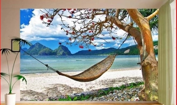 Yatak Odası Dekorasyonları İçin Manzaralı Duvar Kağıtları