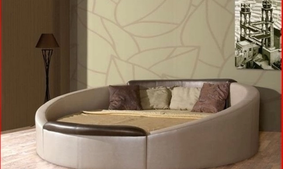 Yuvarlak Yataklı Muhteşem Yatak Odası Dekorasyonları