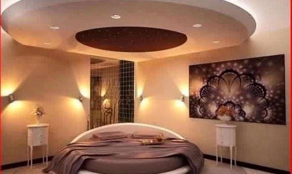 Yuvarlak Yataklı Muhteşem Yatak Odası Dekorasyonları