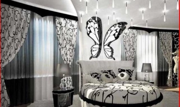 Yuvarlak Yataklı Muhteşem Yatak Odası Dekorasyonları