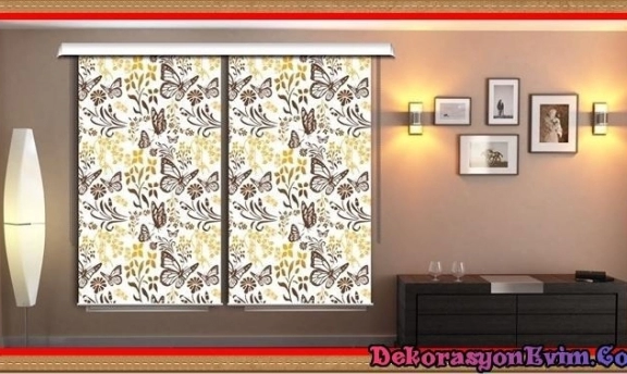 Perde Dekorasyonunda Yeni Moda Baskılı Stor Perdeler