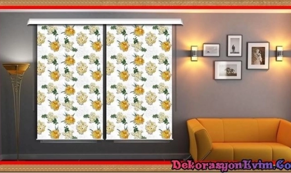 Perde Dekorasyonunda Yeni Moda Baskılı Stor Perdeler