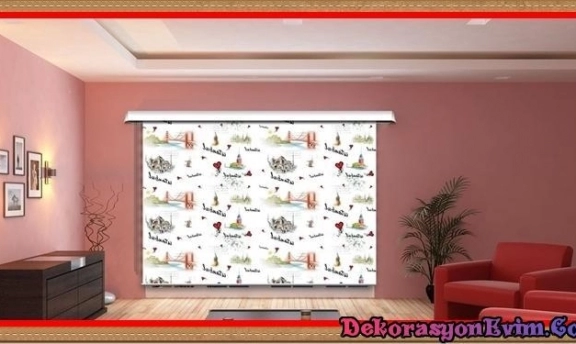 Perde Dekorasyonunda Yeni Moda Baskılı Stor Perdeler