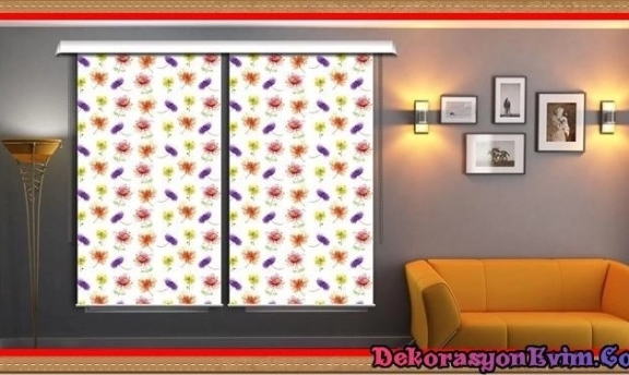 Perde Dekorasyonunda Yeni Moda Baskılı Stor Perdeler