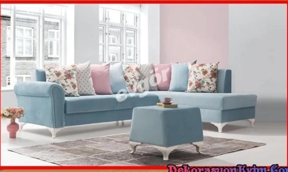 Turkuaz Renkleri ile Son Moda Köşe Takımı Modelleri