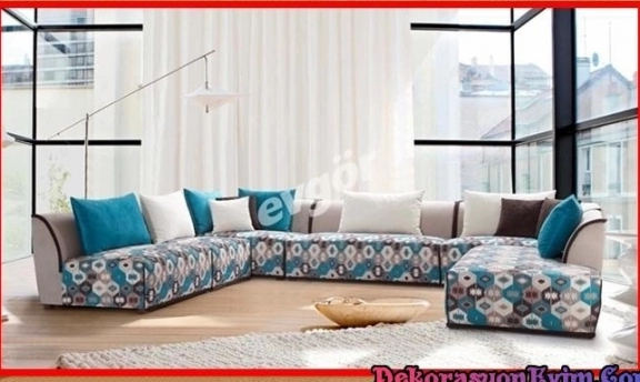 Turkuaz Renkleri ile Son Moda Köşe Takımı Modelleri