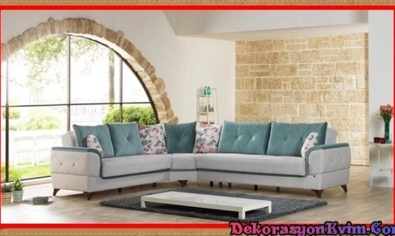 Turkuaz Renkleri ile Son Moda Köşe Takımı Modelleri