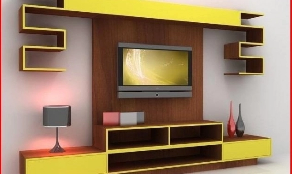 TV-Duvar Ünitesi Tasarımlarından Rengarenk Örnekler
