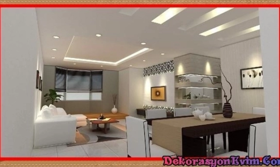 L Tipi Salonlar İçin En İdeal Asma Tavan Modelleri