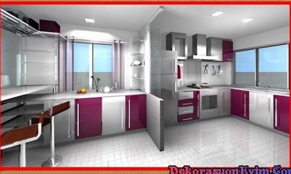 En Güzel İki Renkli Mutfak Dolabı Kombinasyonları