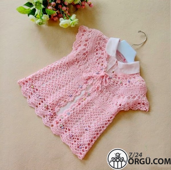 Örgü tığ kız bebek yelek modelleri 2017 yılının en