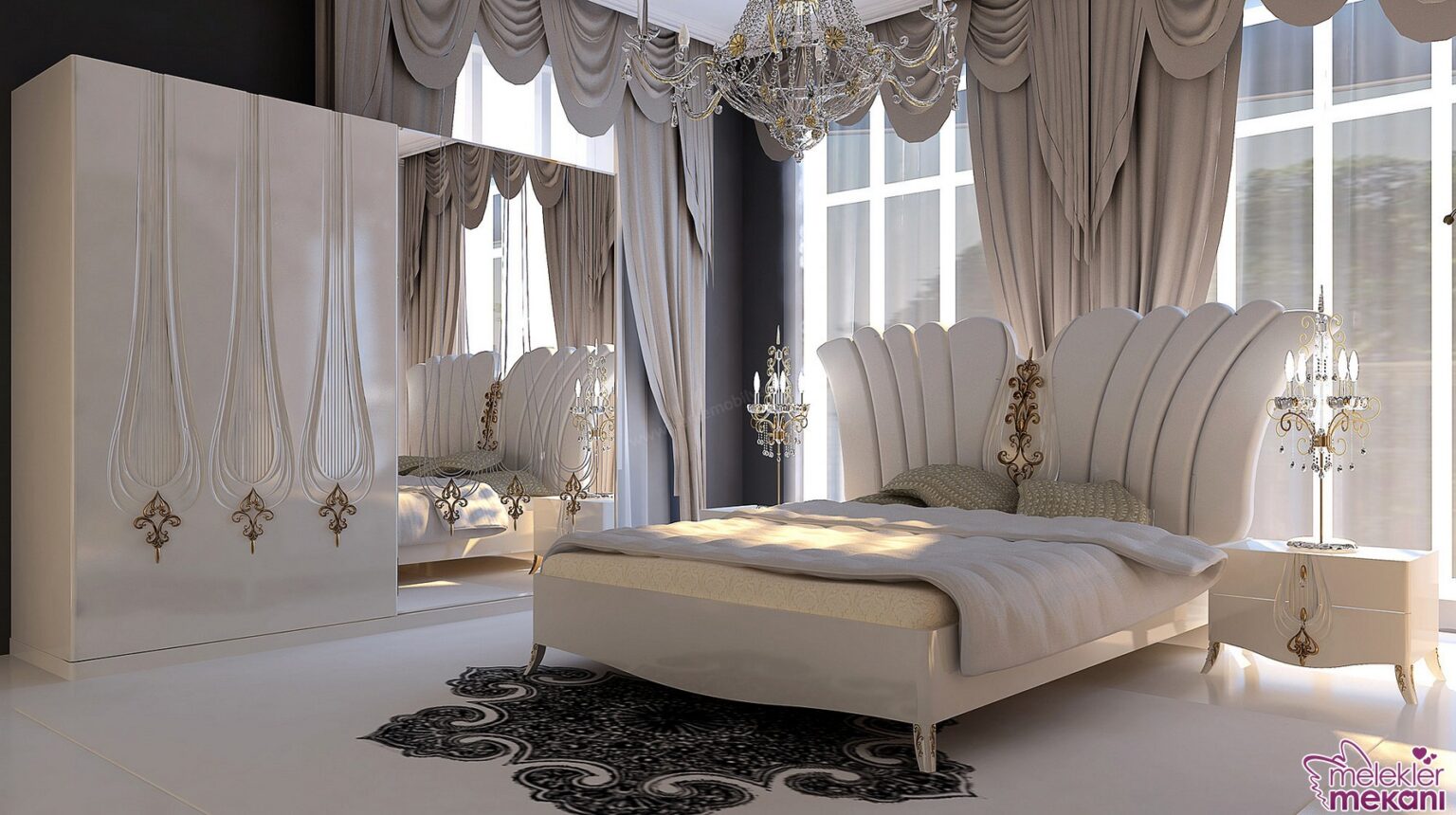 Lüks yatak odası mobilyaları ile 2016/2017 şıklığı Melek Lüks yatak odası mobilyaları ile 2016/2017 şıklığı Melek