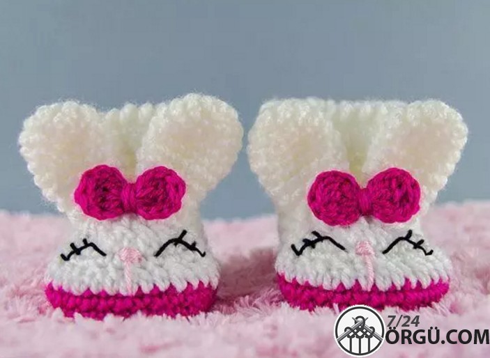 Tavşan Bebek Patiği Modelleri Yapılışı da Var Hanımlar Tavşan Bebek Patiği Modelleri Yapılışı da Var Hanımlar